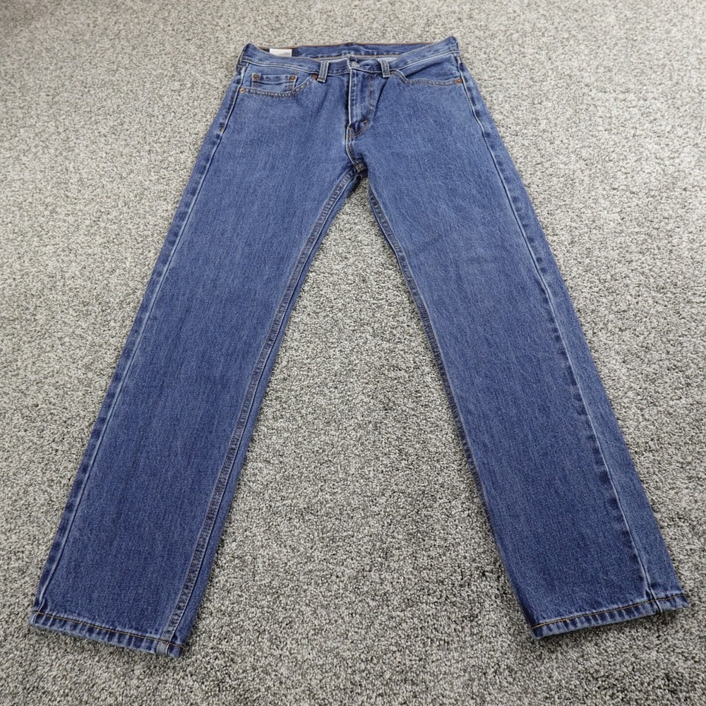 NEW Levis Jeans‎ Mens 30X30 Dark Blue Denim Pants 505 Straight Cotton American